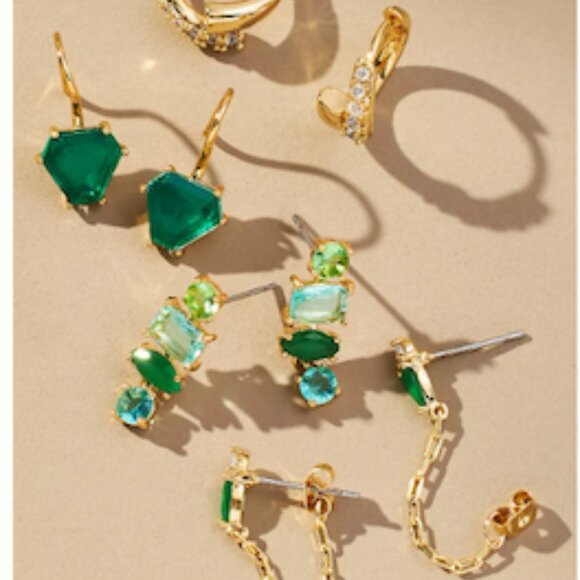 Anthropologie Birthstone Huggie Earrings, Set of 4 NTW - Picture 2 of 2